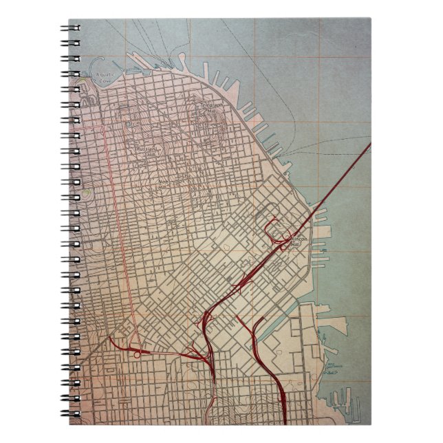 Carnet Carte topographique d'East San Francisco (Devant)
