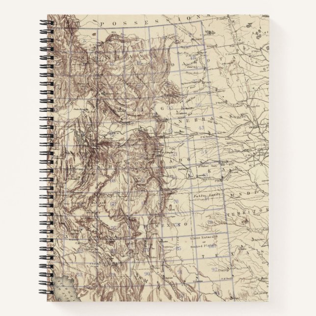 Carnet Carte topographique du fleuve Mississippi (Devant)