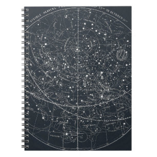 Carnet Carte vintage de constellation