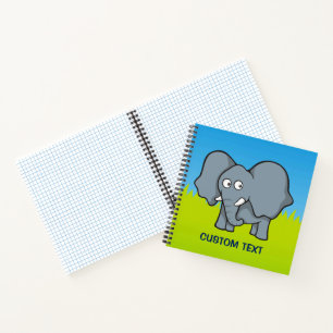 Carnet Cartographie d'éléphant gris