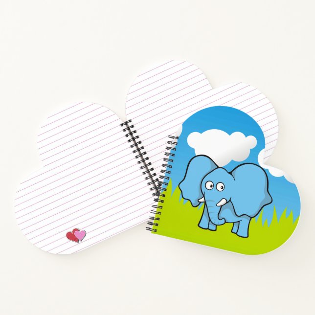 Carnet Carton bleu éléphant (Intérieur)