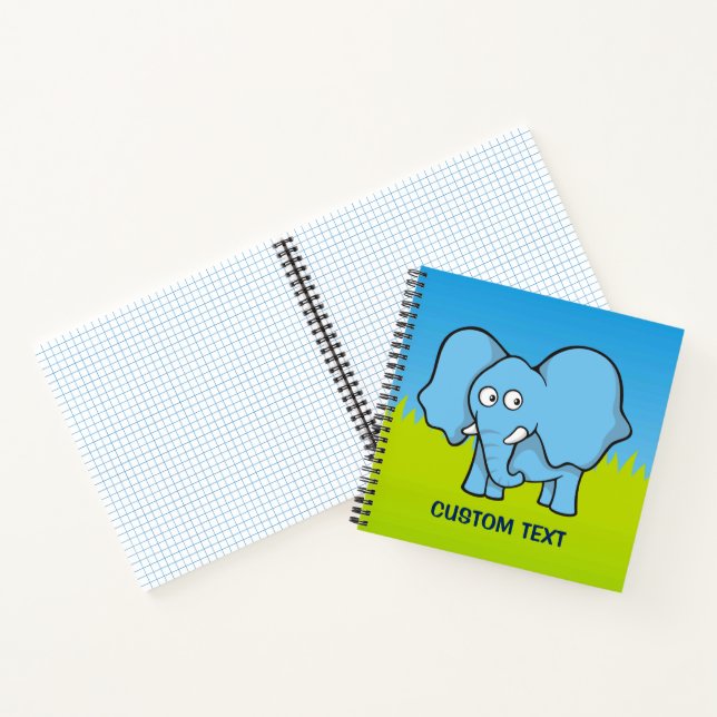 Carnet Carton bleu éléphant (Intérieur)