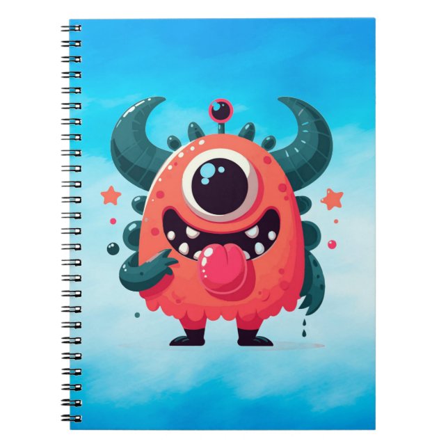 Carnet Carton de Monstre Orange Cute-67423 (Devant)