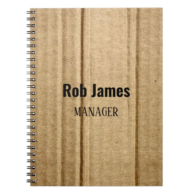 Carnet Carton marron drôle (Devant)