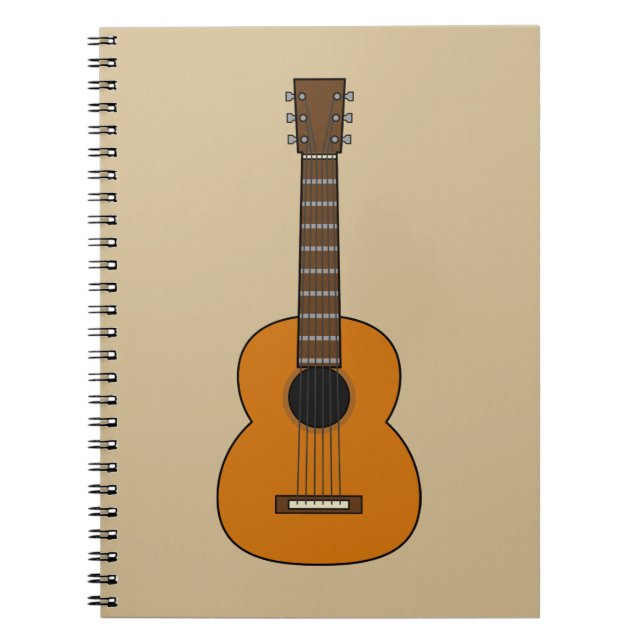 Carnet Carton simple de guitare acoustique (Devant)