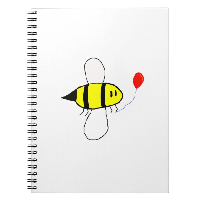 Carnet Cartoon Bumblebee with Balloon (Devant)