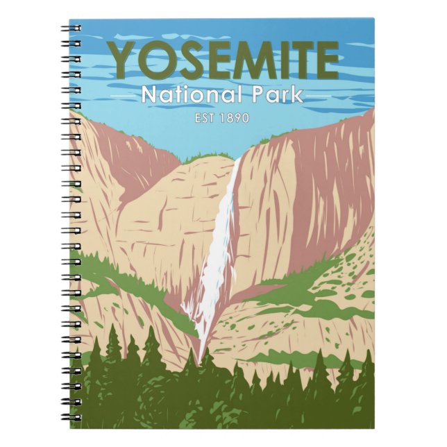Carnet Cascade de Yosemite National Park California (Devant)