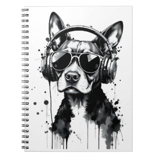 Carnet Casque de chien cool Cute Animaux de compagnie enc