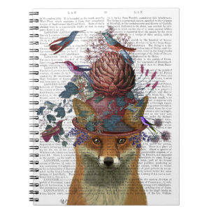 Carnet Casque d'oiseaux renard avec Artichoke