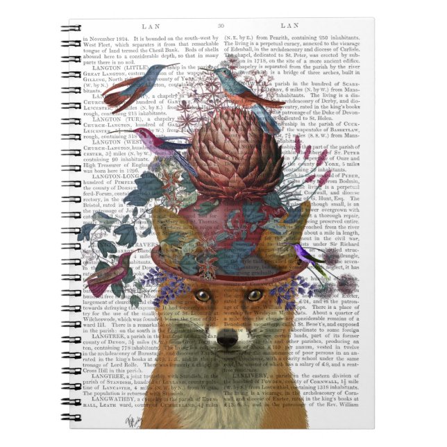 Carnet Casque d'oiseaux renard avec Artichoke (Devant)