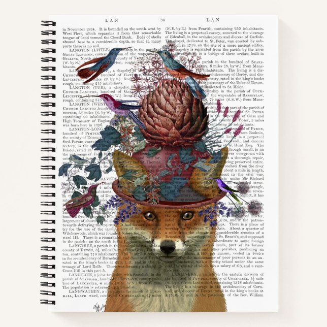 Carnet Casque d'oiseaux renard avec Artichoke (Devant)