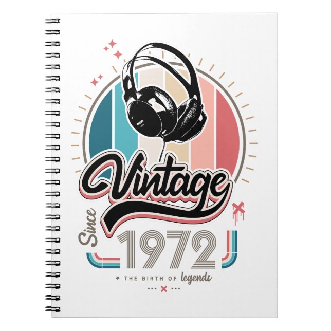 Carnet Casques vintages depuis 1972 (Devant)