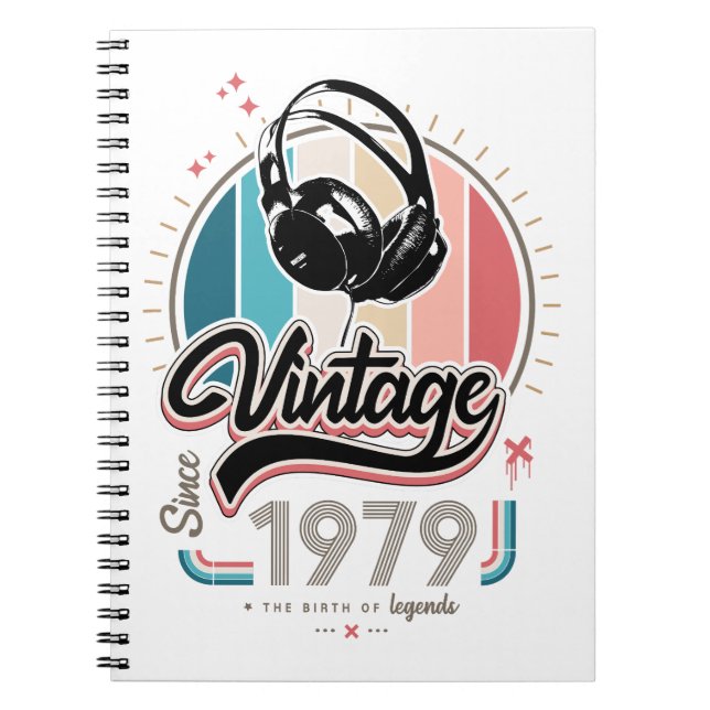 Carnet Casques vintages depuis 1979 (Devant)