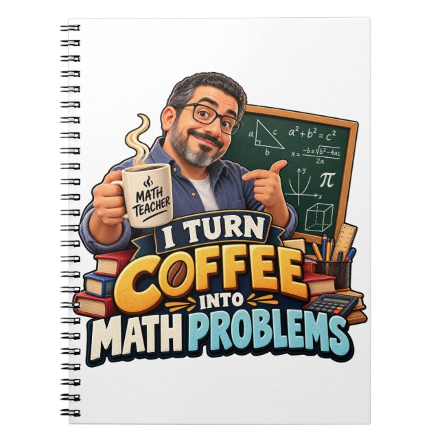 Carnet Casquette de citation de café pour professeur de m (Devant)