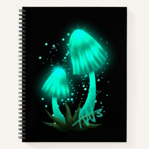 Carnet Casquette de Pixie psychédélique cyan brillant spi