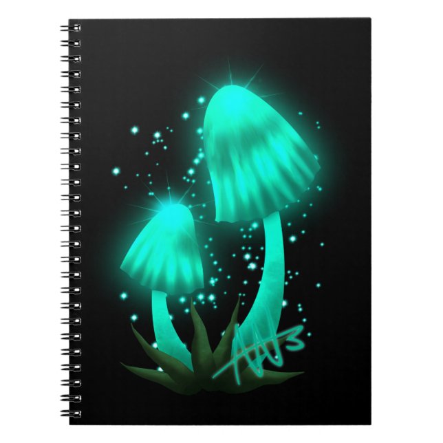 Carnet Casquette de Pixie psychédélique de Cyan brillant (Devant)