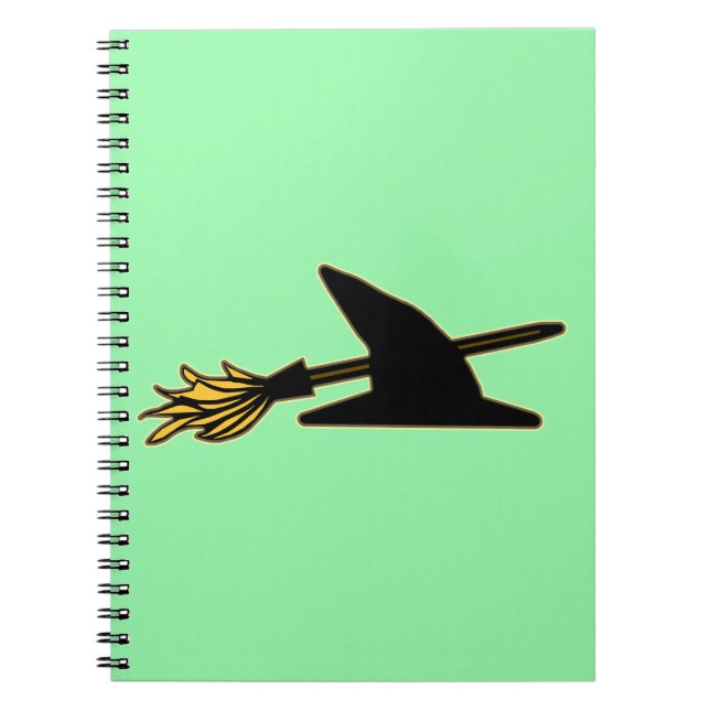 Carnet Casquette et balai de sorcière (Devant)