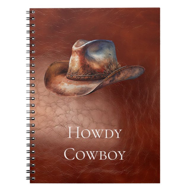 Carnet Casquette rustique Brown Cowboy (Devant)