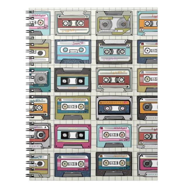 Carnet Cassette de musique rétro : Icône nostalgique (Devant)