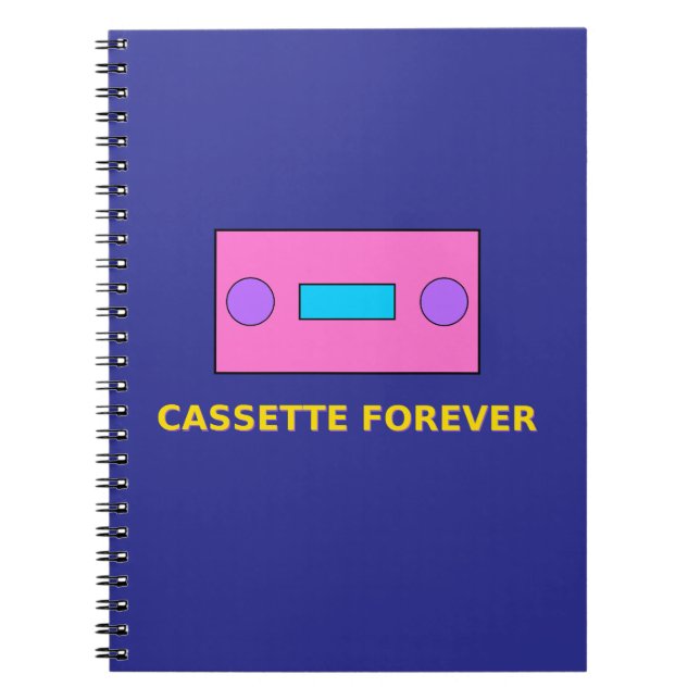 Carnet Cassette Forever - Retro Tape Pixel Art Design (Devant)