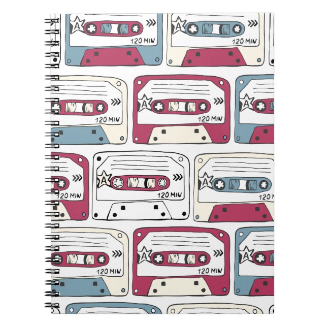 Carnet Cassettes de musique rétro : Arrière - plan de roc (Devant)