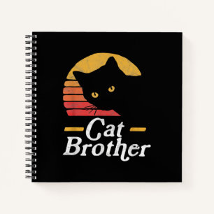 Carnet Cat Brother Style Vintage Retro Cadeau Pour Amoure