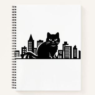 Carnet Cat Cityscape Furry Cute Vector Graphique