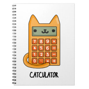 Carnet Cat-culator Funny Kitty Chat Calculatrice Pun