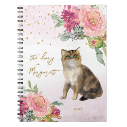 Carnet Cat Et Fleurs Illustration Enfants