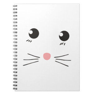 Carnet Cat face line drawing
