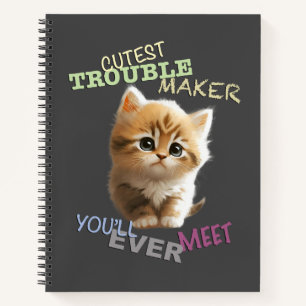 Carnet Cat Pet Cuttest Trouble Maker Cute Adorable Funny