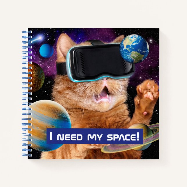 Carnet Cat VR dans l'espace (Devant)