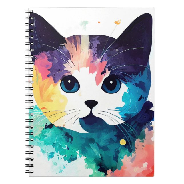 Carnet Cat Wild Nature Animal Couleur Art Peinture (Devant)