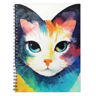 Carnet Cat Wild Nature Animal Couleur Art Peinture