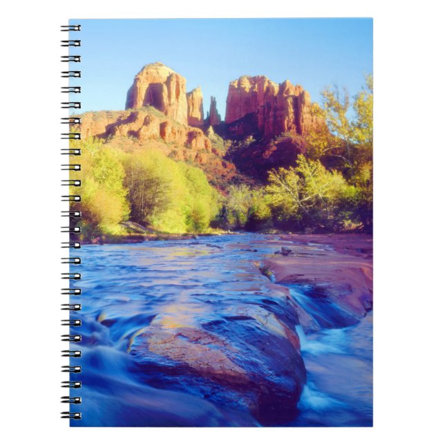 Carnet Cathedral Rock se reflétant dans Oak Creek, Arizon (Devant)