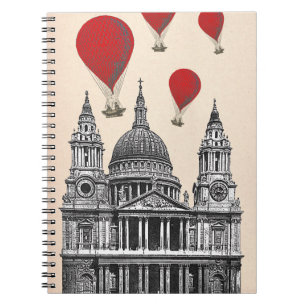 Carnet Cathédrale de St Pauls et Ballons Red Hot Air