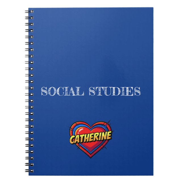 Carnet Catherine Cœur Bleu (Devant)