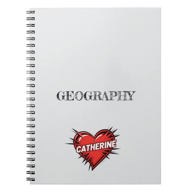 Carnet Catherine Heart Gris (Devant)