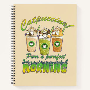 Carnet Catpuccino - Purr un matin parfait Chat mignon