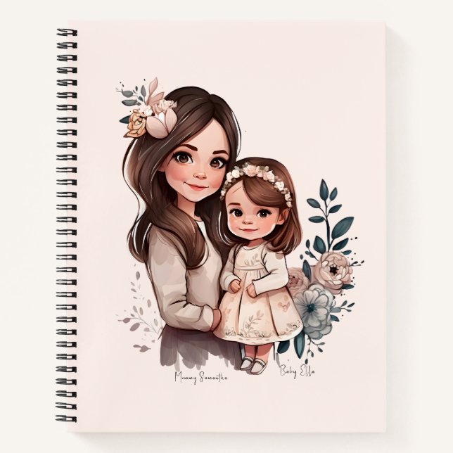 Carnet Caution adorable mère et fille (3) (Devant)