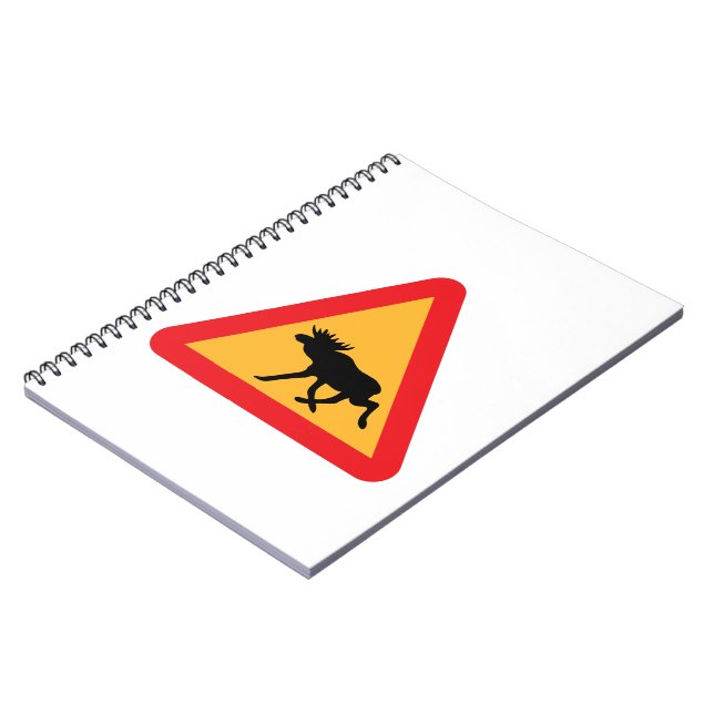 Carnet Caution Moose Swedish Traffic Sign (Côté gauche)