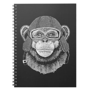 Carnet Cavalier de moto de chimpanzé
