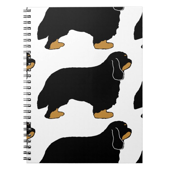 Carnet Cavalier King Charles noir et silo tan (Devant)