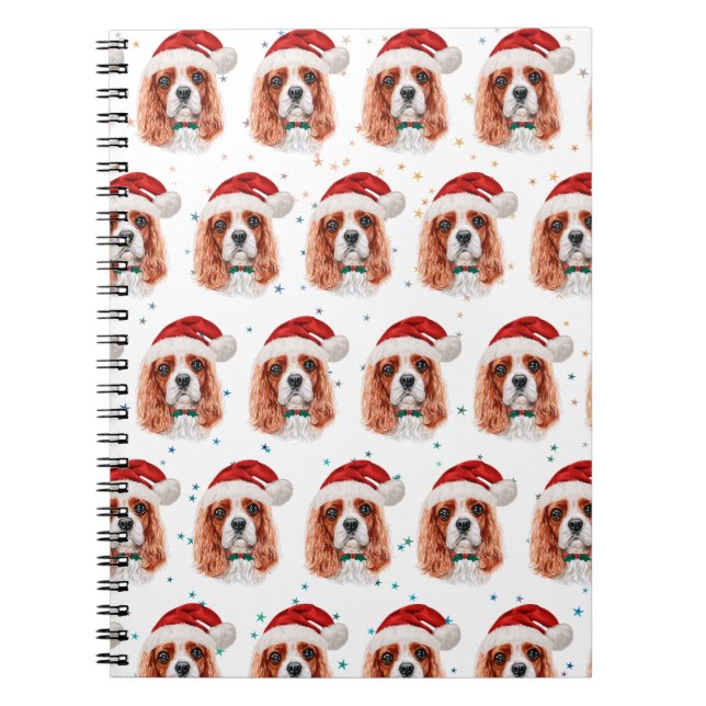 Carnet Cavalier King Charles Spaniel Race de Chien Noël (Devant)