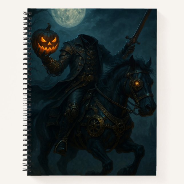Carnet Cavalier sans tête Steampunk Horreur Gothique (Devant)