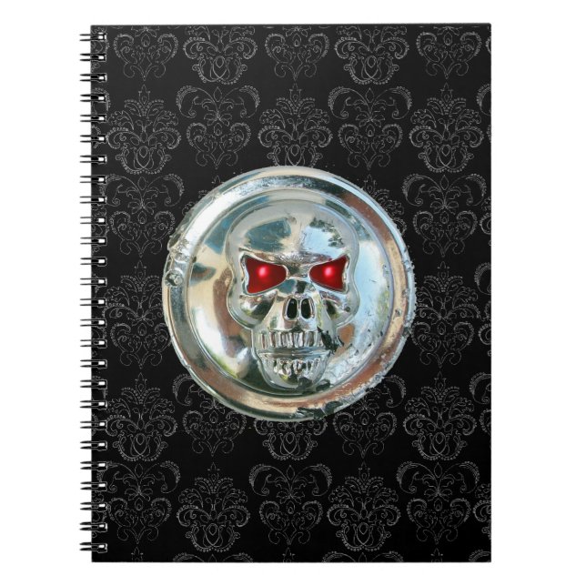 CARNET CAVALIERS CRÂNE DAMASK (Devant)