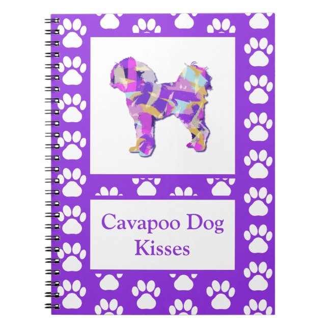 Carnet Cavapoo Kisses Cute Dog Silhouette PPY&B (Devant)