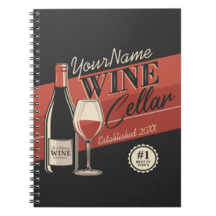 Carnet Cave à vin personnalisée Bouteille Salle de dég