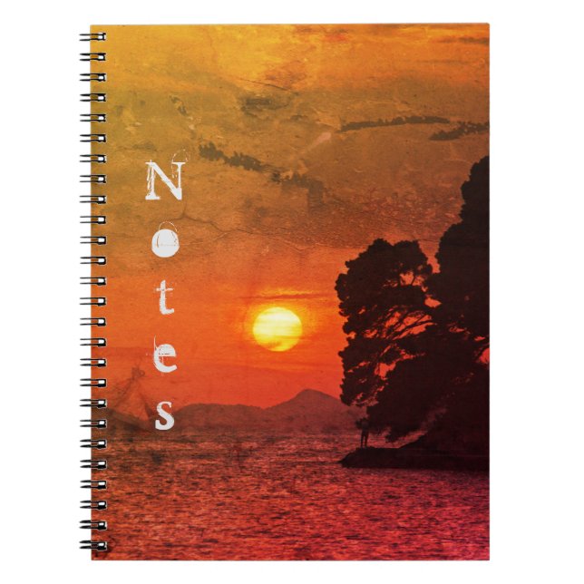 Carnet Cavtat, Croatia view of Sunset 1974 Filter (Devant)