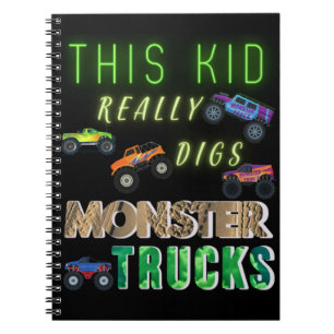 Carnet Ce gamin adore vraiment les monstres trucks